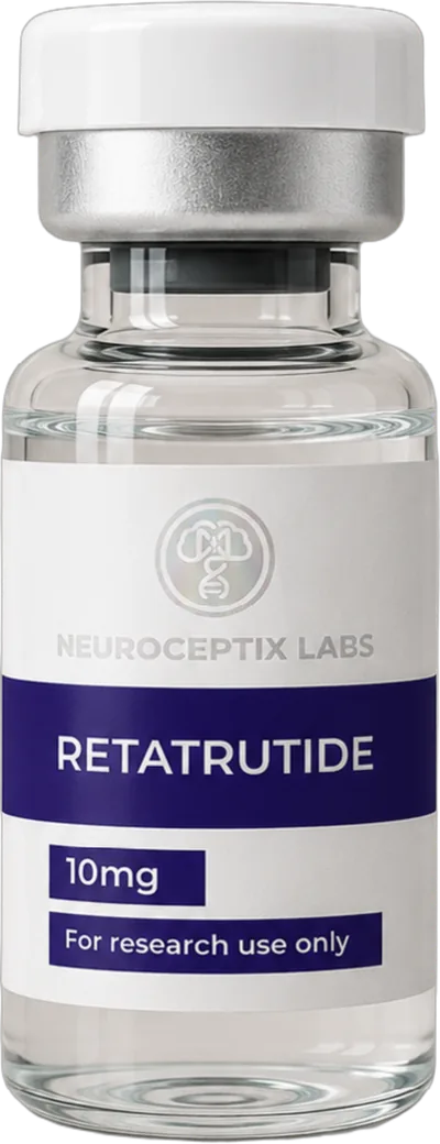 Frasco de Retatrutide 10 mg Neuroceptix Labs